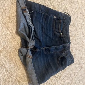 American Eagle Jean shorts size 00 High rise great condition Zipper/Button works